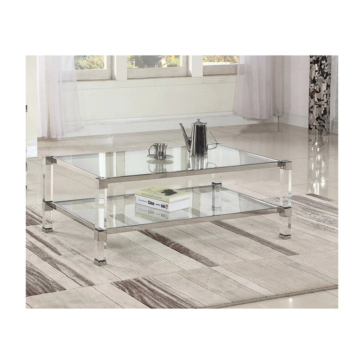 Silver Glass Coffee Table S416