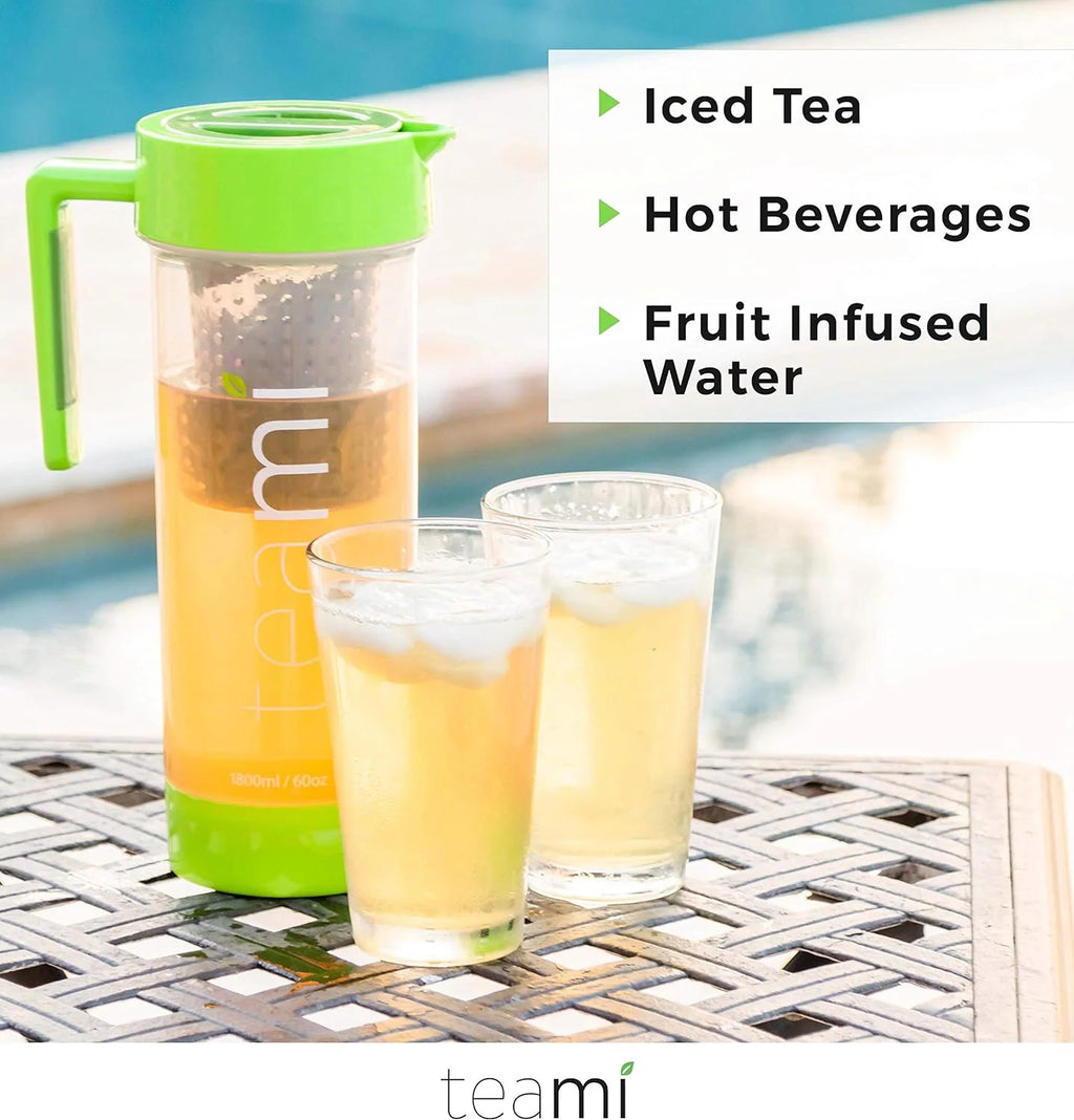 Green 60 Ounces Tea Pitcher with Lid O30516
