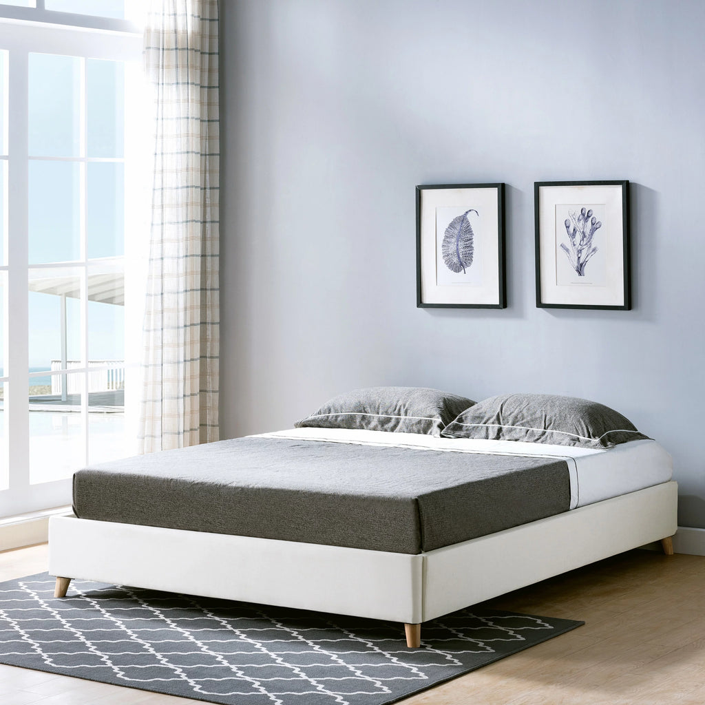 Queen Platform Bed Frame Dark Grey J465