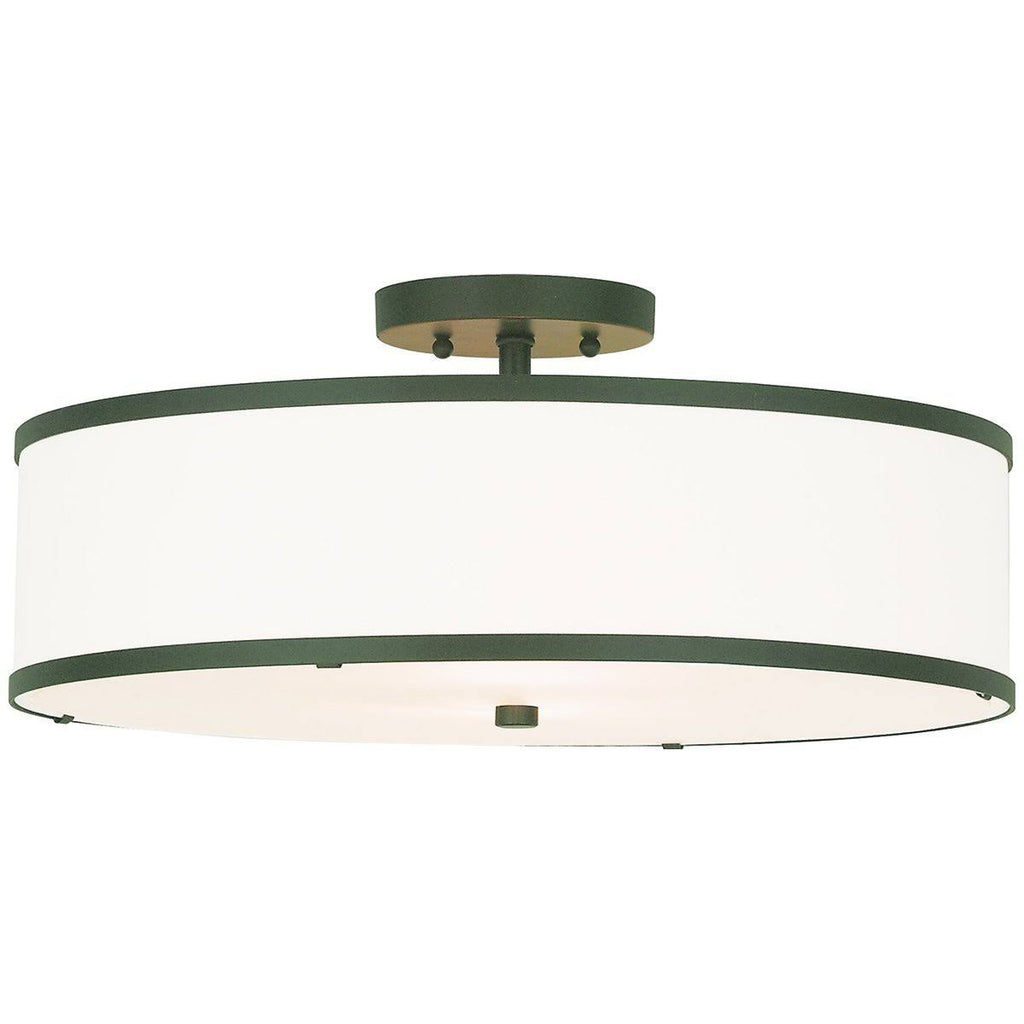 Semi Flush Mount Light, Brushed Nickel F541