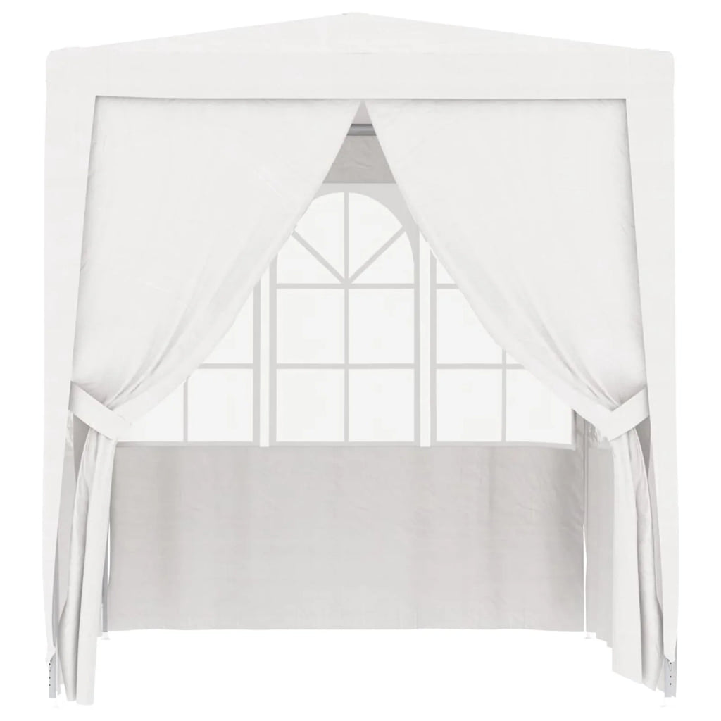 White Party Tent with Side Walls 6.6'x6.6' R1357