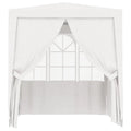 White Party Tent with Side Walls 6.6'x6.6' R1357
