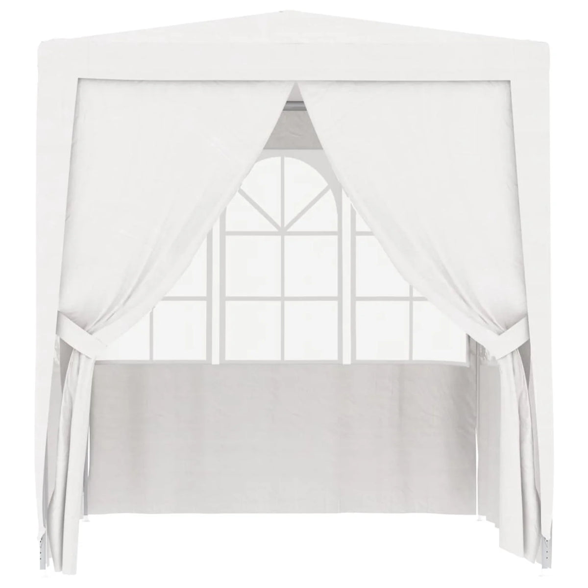 White Party Tent with Side Walls 6.6'x6.6' R1357