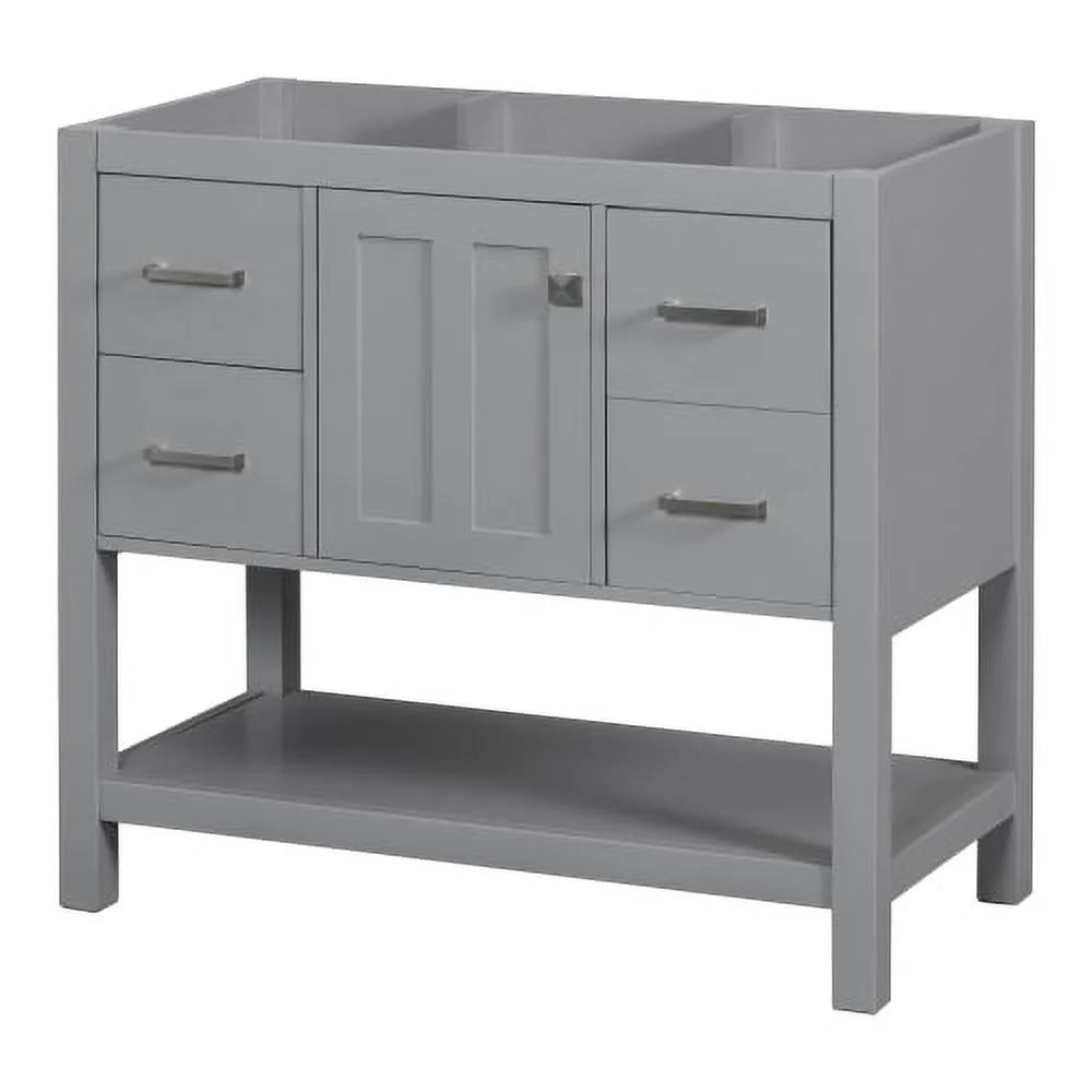 36" Gray Modern Bathroom Vanity with USB Y12507