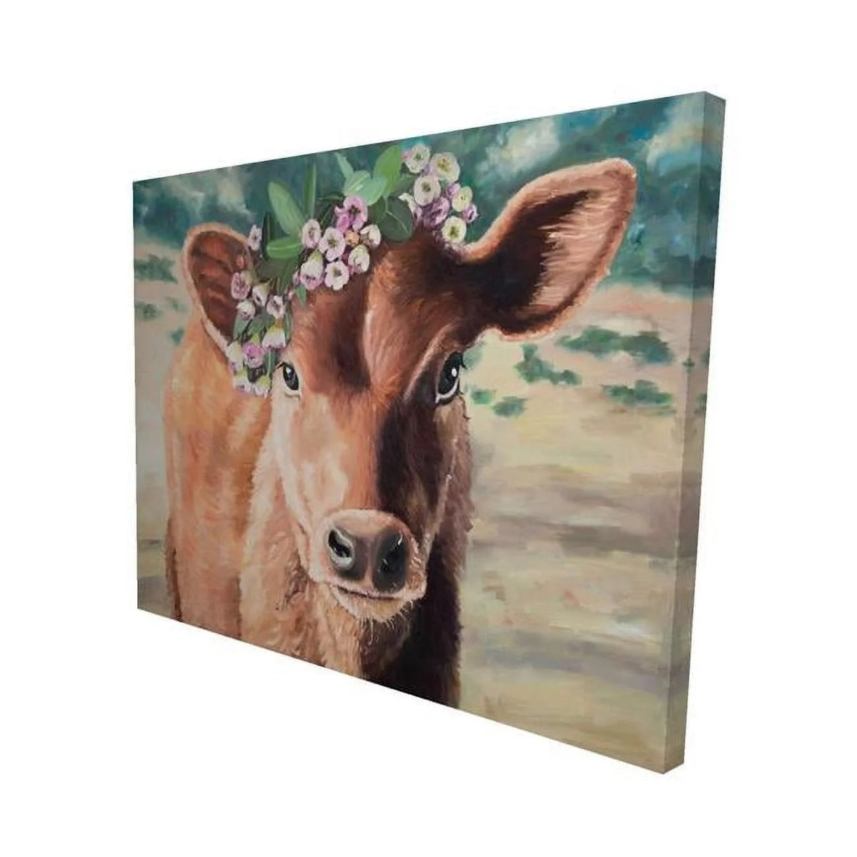 16 x 20 in. Cow-Print Canvas S2695