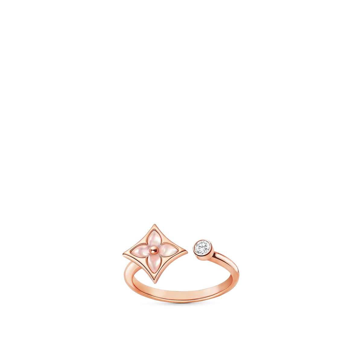 Rose Gold Pink Mother-of-Pearl Diamond Ring W248248