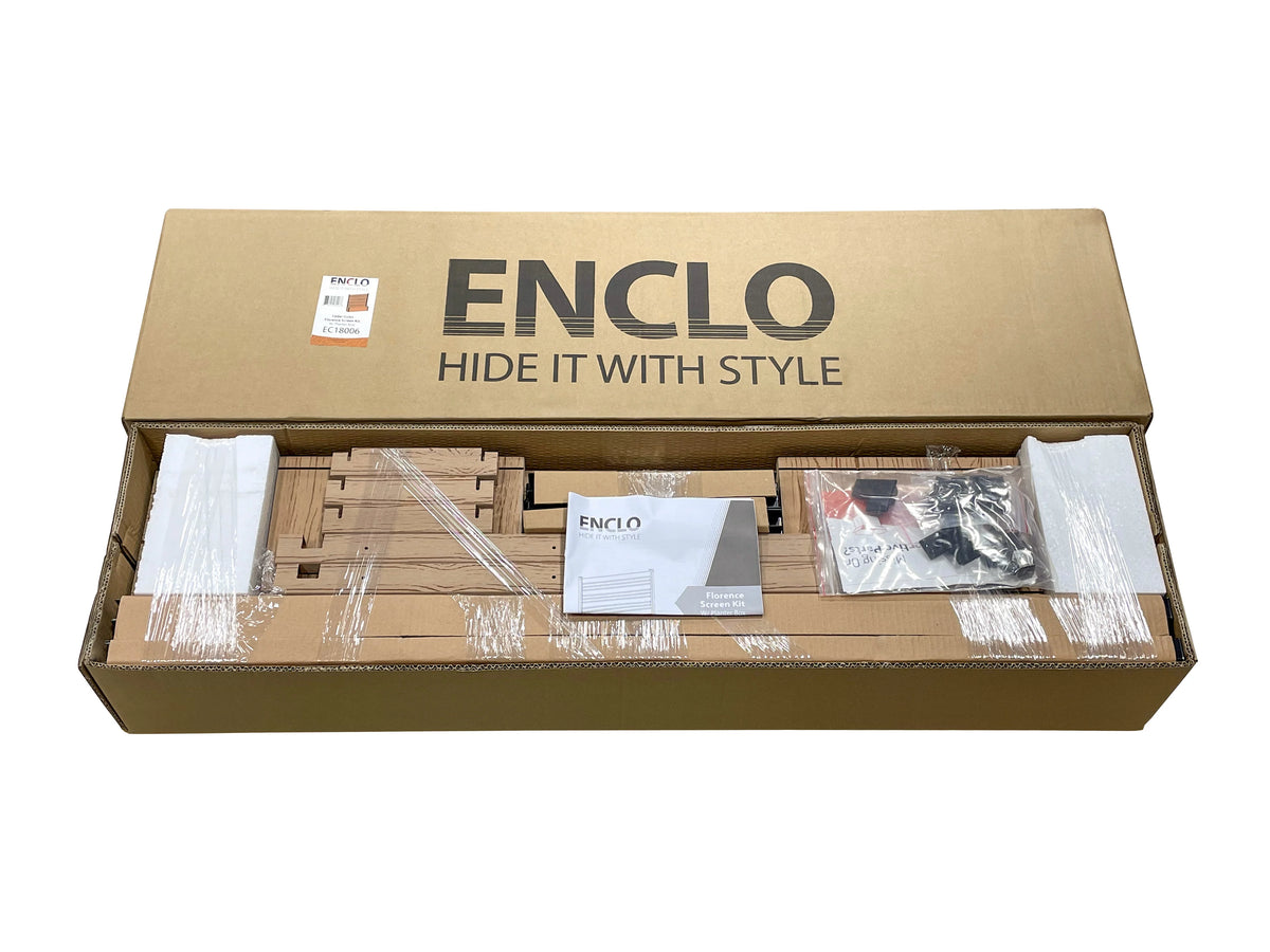 Freestanding Vinyl Outdoor Privacy Screen and Planter Box Kit C693