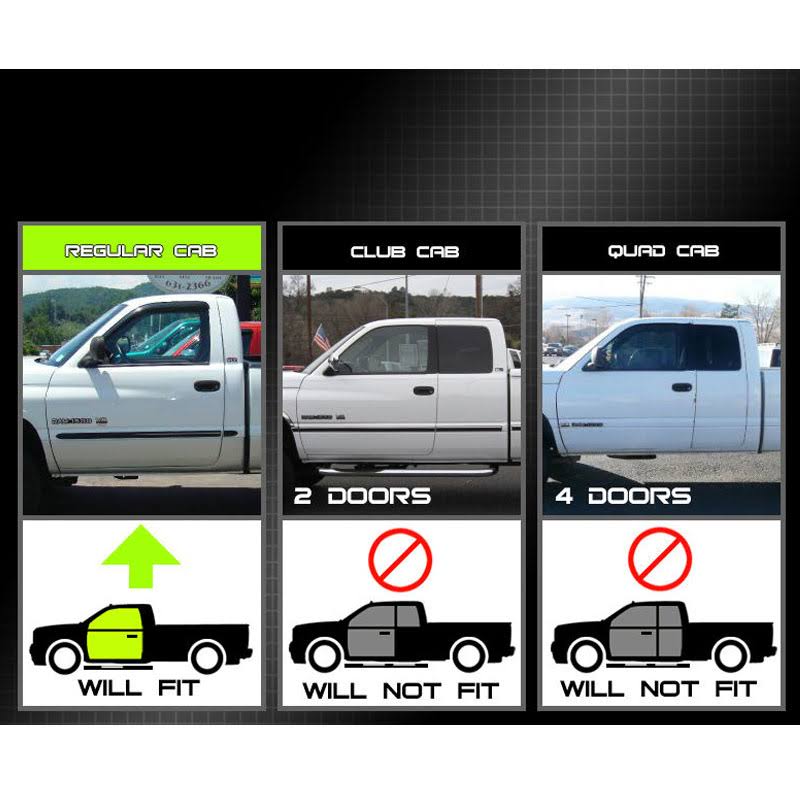 Black Running Boards Side Step Nerf Bars I960