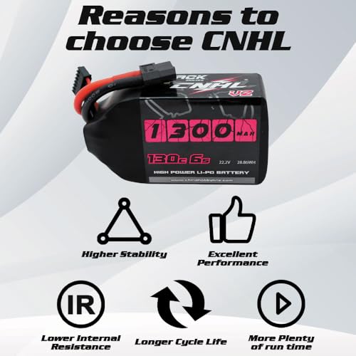 6S 1100mAh 100C 22.2V Lipo Battery with XT60 Plug (2 PCS) B638588