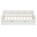 White Twin Size Wooden Day Bed with Trundle Z8899