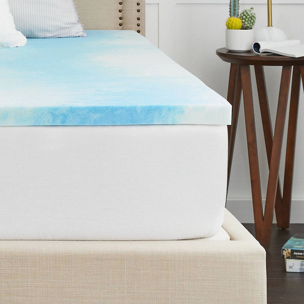 Queen White Memory Foam Mattress Topper S321