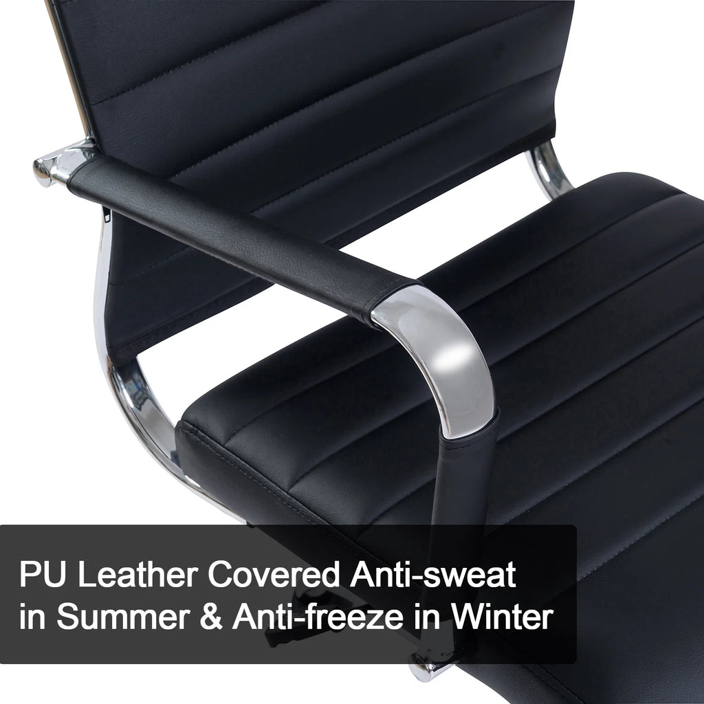 Black Ergonomic PU Leather Executive Office Chair K32070