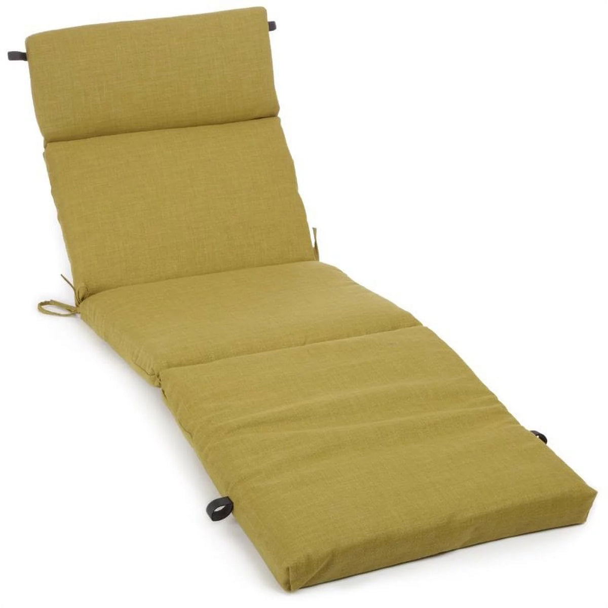 Solid Polyester Outdoor Chaise Lounge Cushion D5952