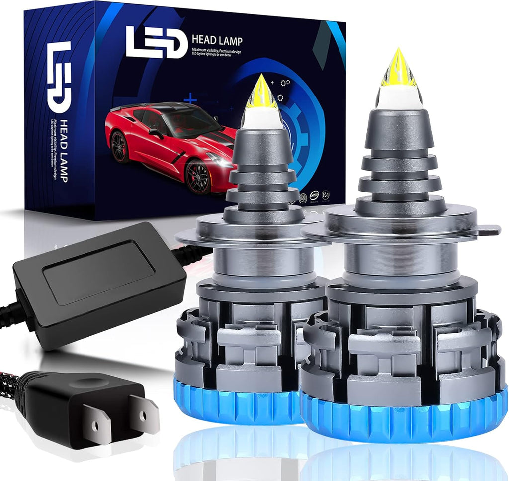 H7 LED Headlight Bulbs, 6000K Cool White, 20000LM, Pack of 2 B250634