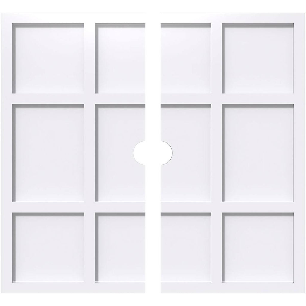PVC Contemporary Ceiling Medallion - Two Piece S8504