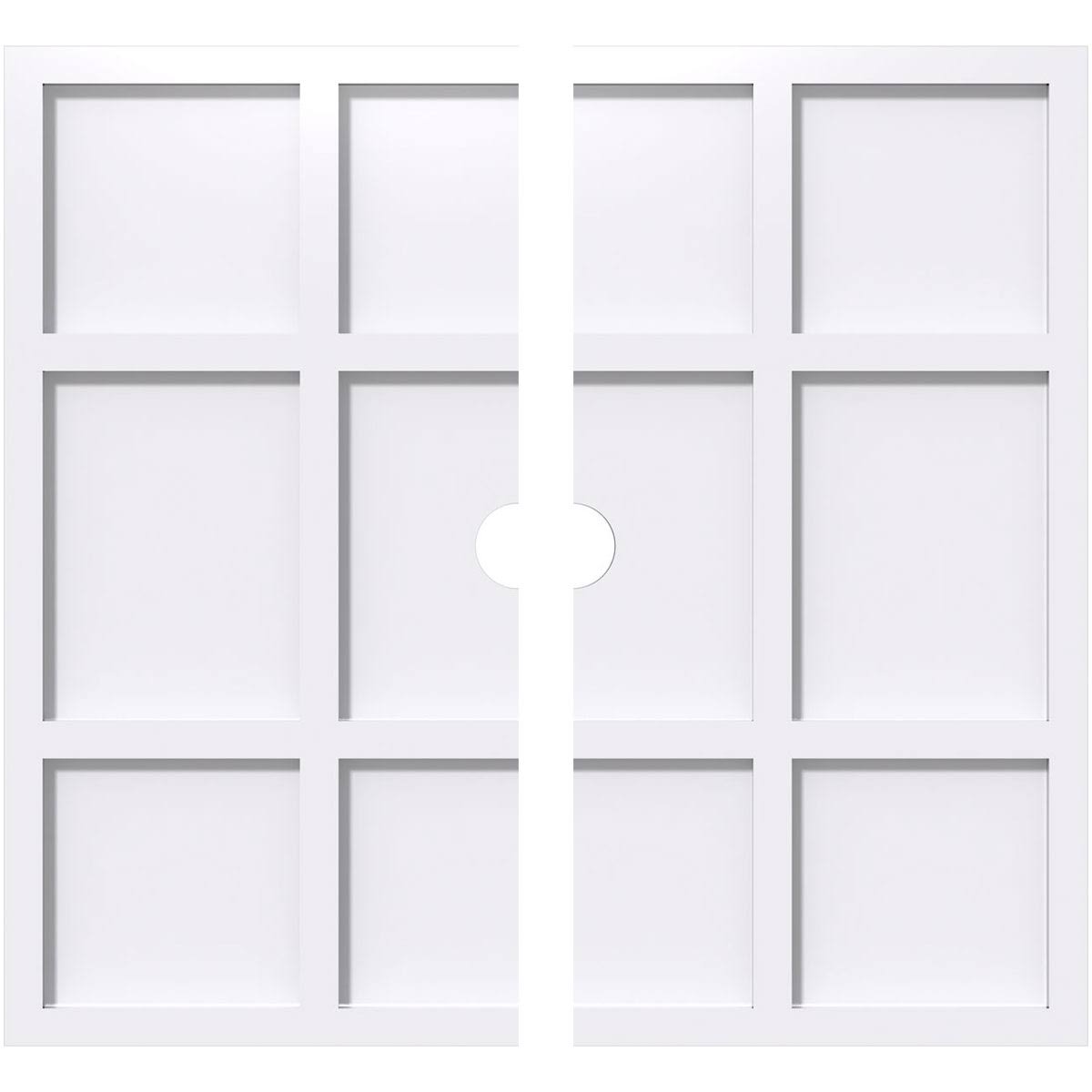 PVC Contemporary Ceiling Medallion - Two Piece S8504