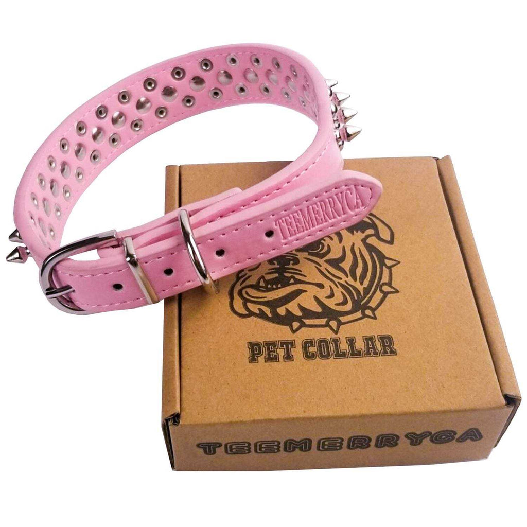 Adjustable Leather Spiked Studded Dog Collars U269688