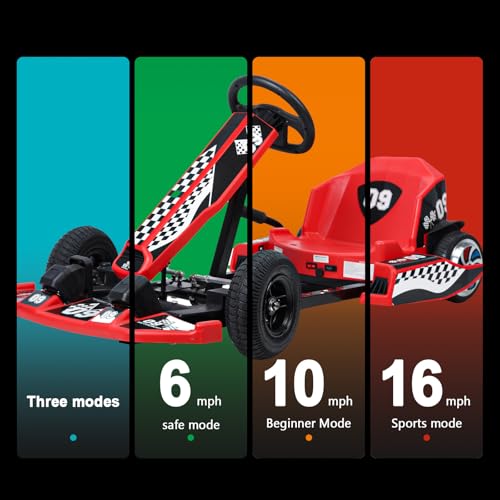 Electric Go Kart for Kids, 36V 350W Motor 16 MPH 4 Wheel Ride on Toy V91772