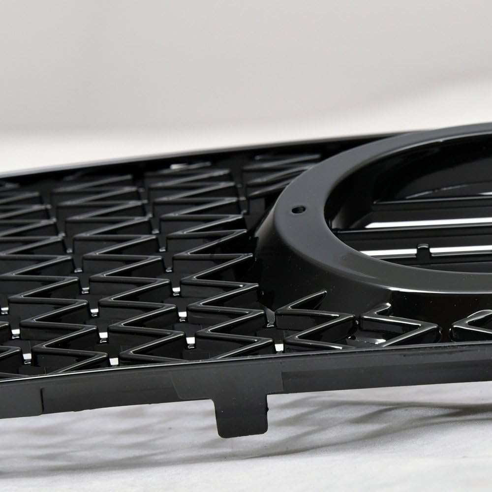 Glossy Black IS-F Sport Mesh Front Grille With Emblem Base Pack of 2 E8325