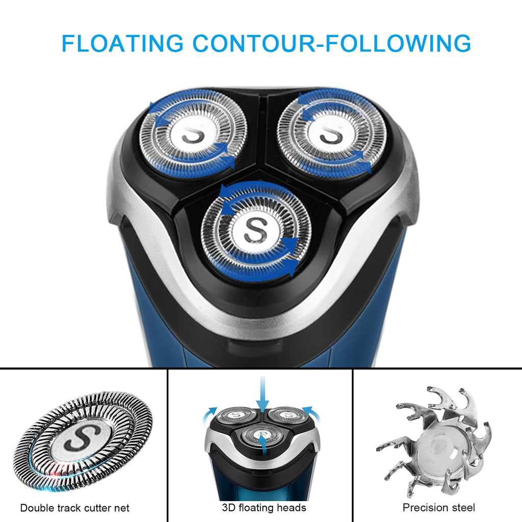 Blue Pack of 2 Rechargeable Waterproof Electric Shaver W42995