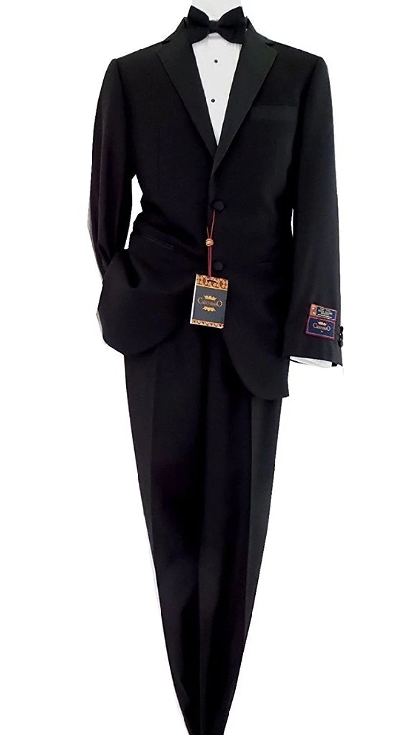 Black Single Breasted Notch Lapel Tuxedo Suit Set P857