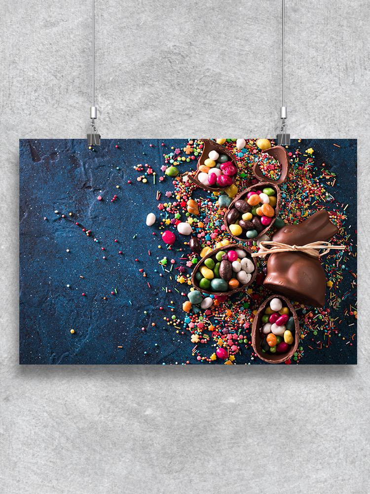 Chocolate Easter Eggs And Sweets Poster G1732