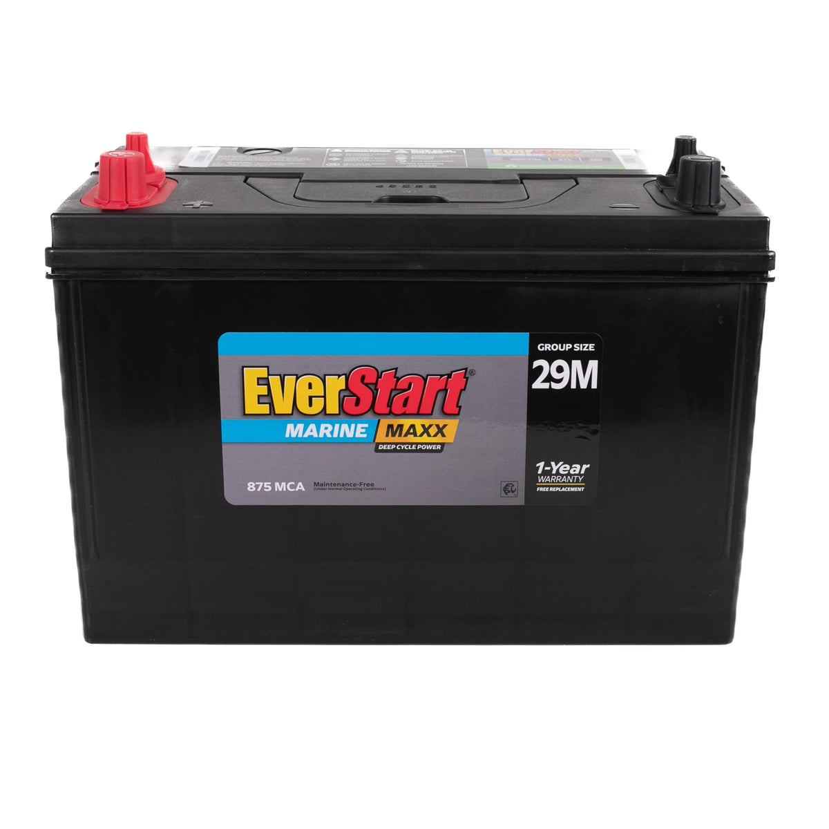 Lead Acid Marine & RV Deep Cycle Battery Group Size 29DC 12 Volt 845 MCA W85789