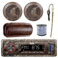 Camo Bluetooth MP3 USB AUX Radio, 6.5'' Waterproof Camo Speakers, Stereo Shield Cover W81059