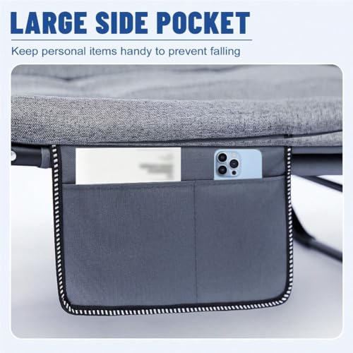 Portable Folding Camping Cot with Pillow Adjustable Backrest Q560