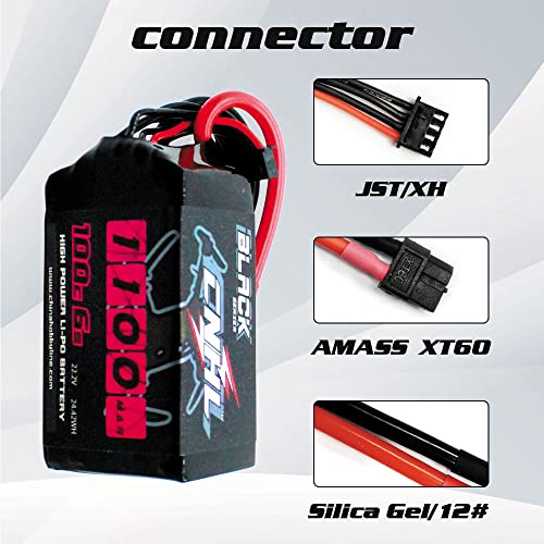 6S 1100mAh 100C 22.2V Lipo Battery with XT60 Plug (2 PCS) B638588