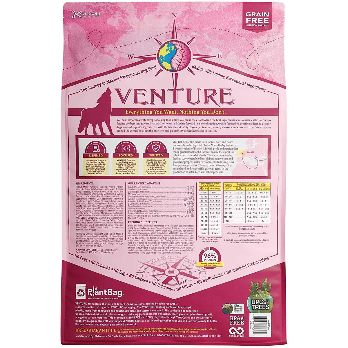 Grain Free Rabbit Meal Pumpkin Dry Dog Food S28172