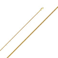 14K Yellow Gold 1.4-mm Matte-finish Wheat Chain K192