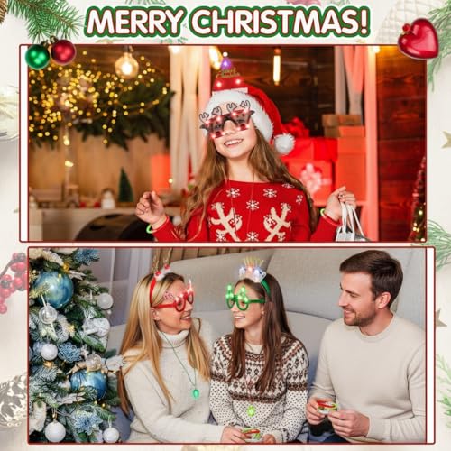 40 Pcs Light Up Christmas Glow Accessories Set I776546