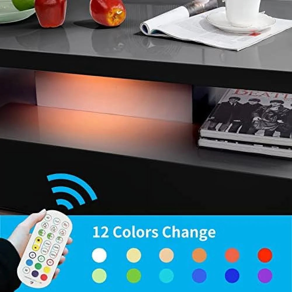Modern LED Coffee Table with 12 Colors Lights P676
