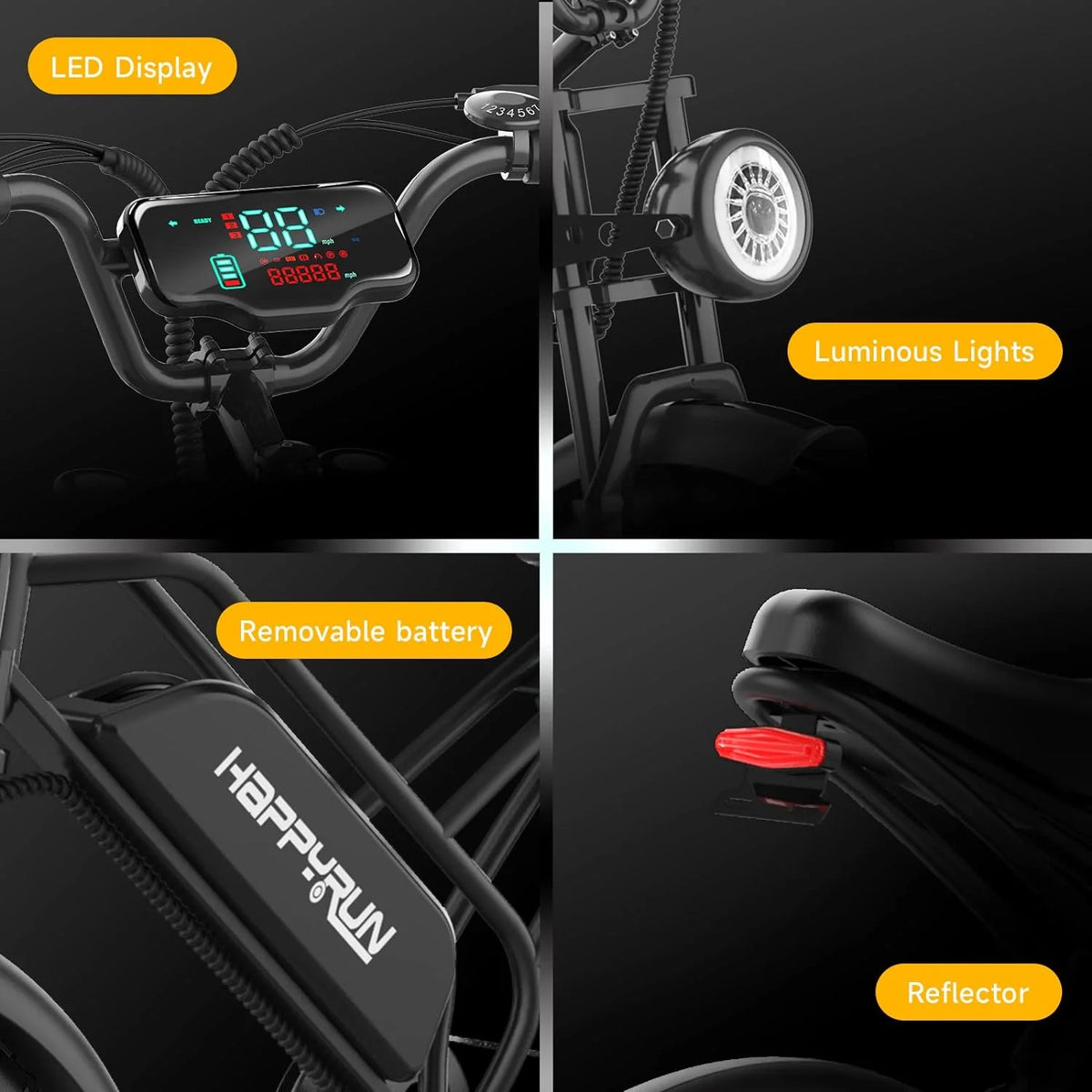 Electric Bike 20 Fat Tire 1500W 48V 18AH A3818