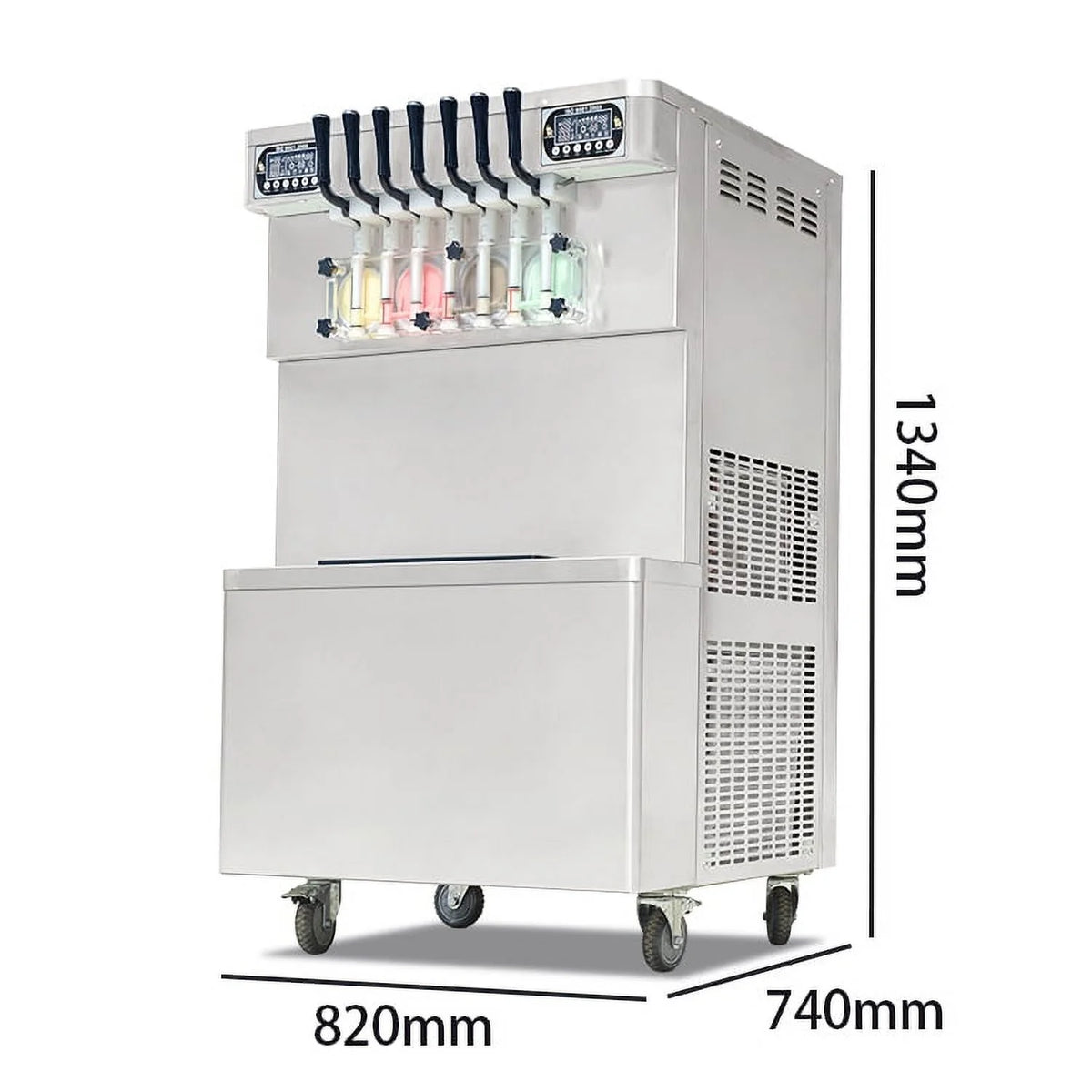 Soft Serve Ice Cream Machine with Transparent Dispenser X94701