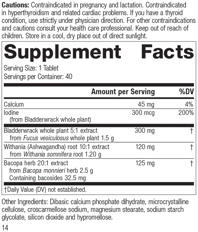 40 Tablets Thyroid Complex W531