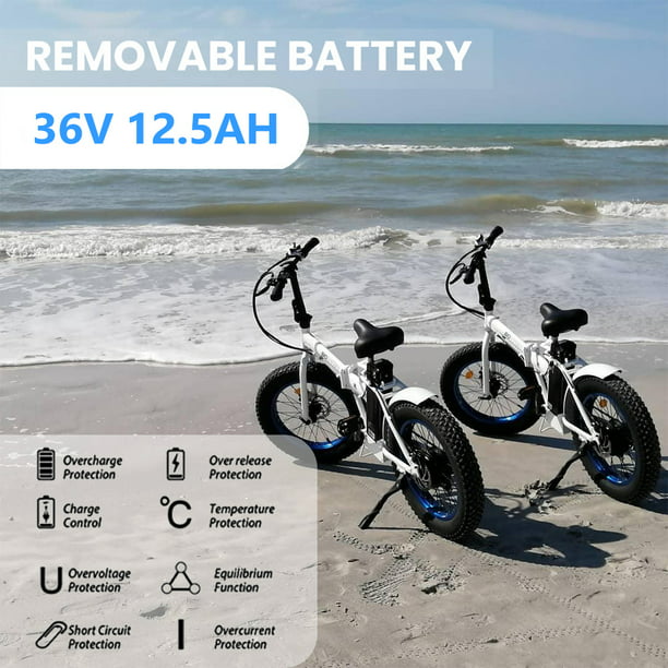 Fat Tire Electric Bike 20" Folding Bicycle 500W 36V Pedal Assist Electric Bicycle T5141