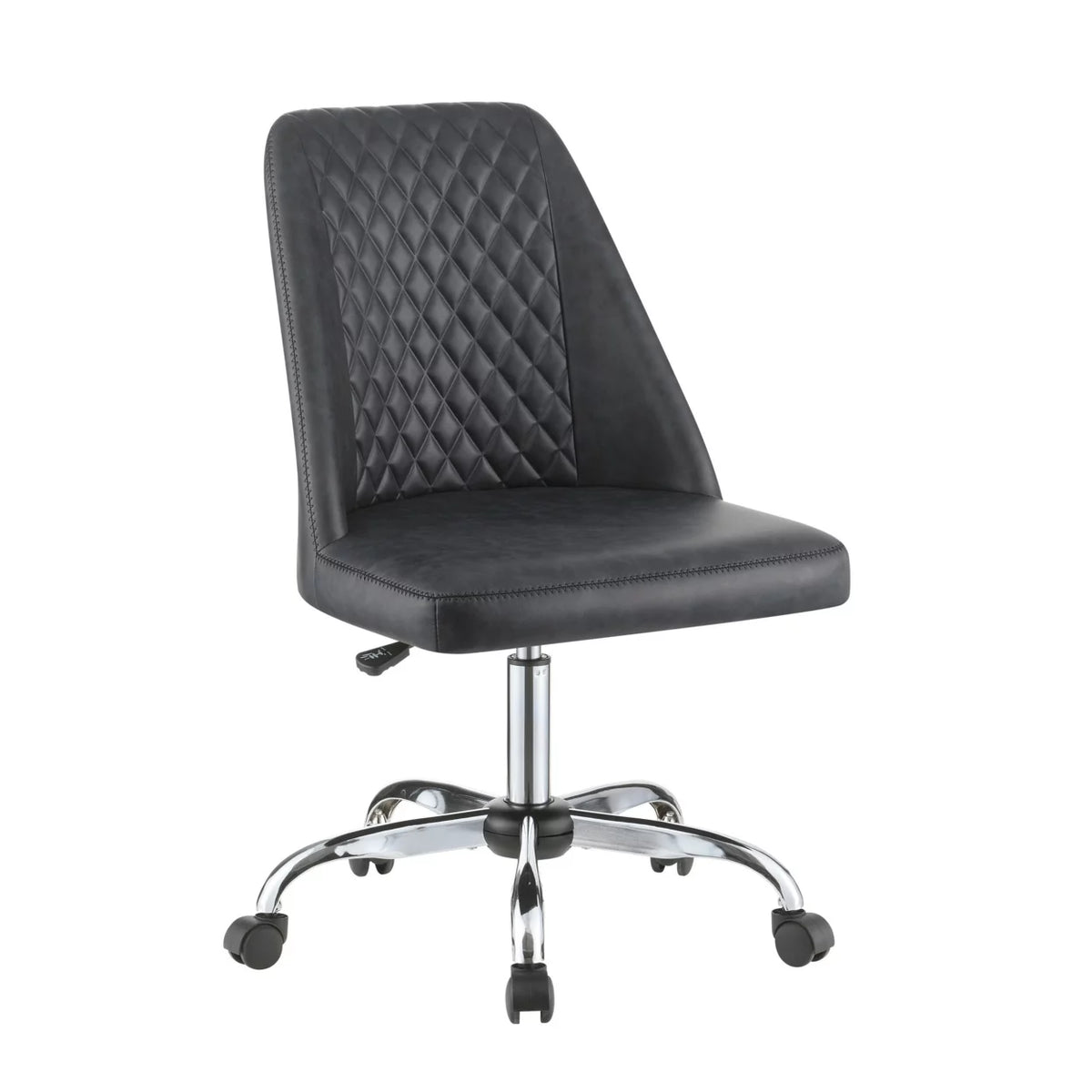 Gray Leatherette Office Chair with Star Base B414