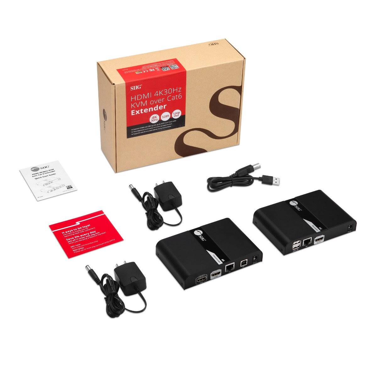 HDMI 4K30Hz KVM over Cat 6 A/V/USB Extender H4435