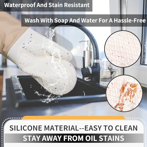 Silicone Oven Mitts, BPA-Free, 4 Pieces U315