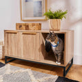 Two Door Bench Cat Litter Box Cover W608