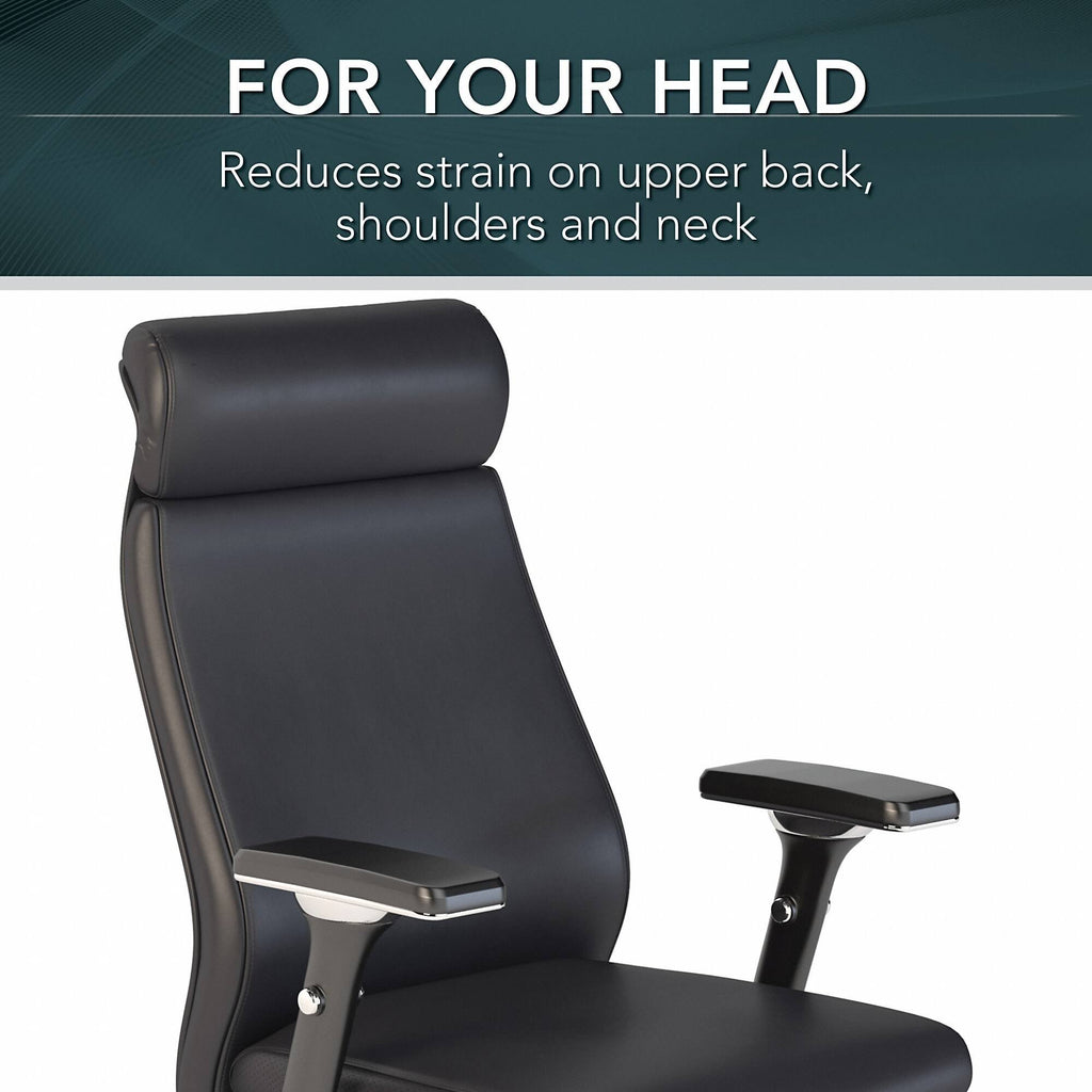Black Leather Executive Office Chair Y9857