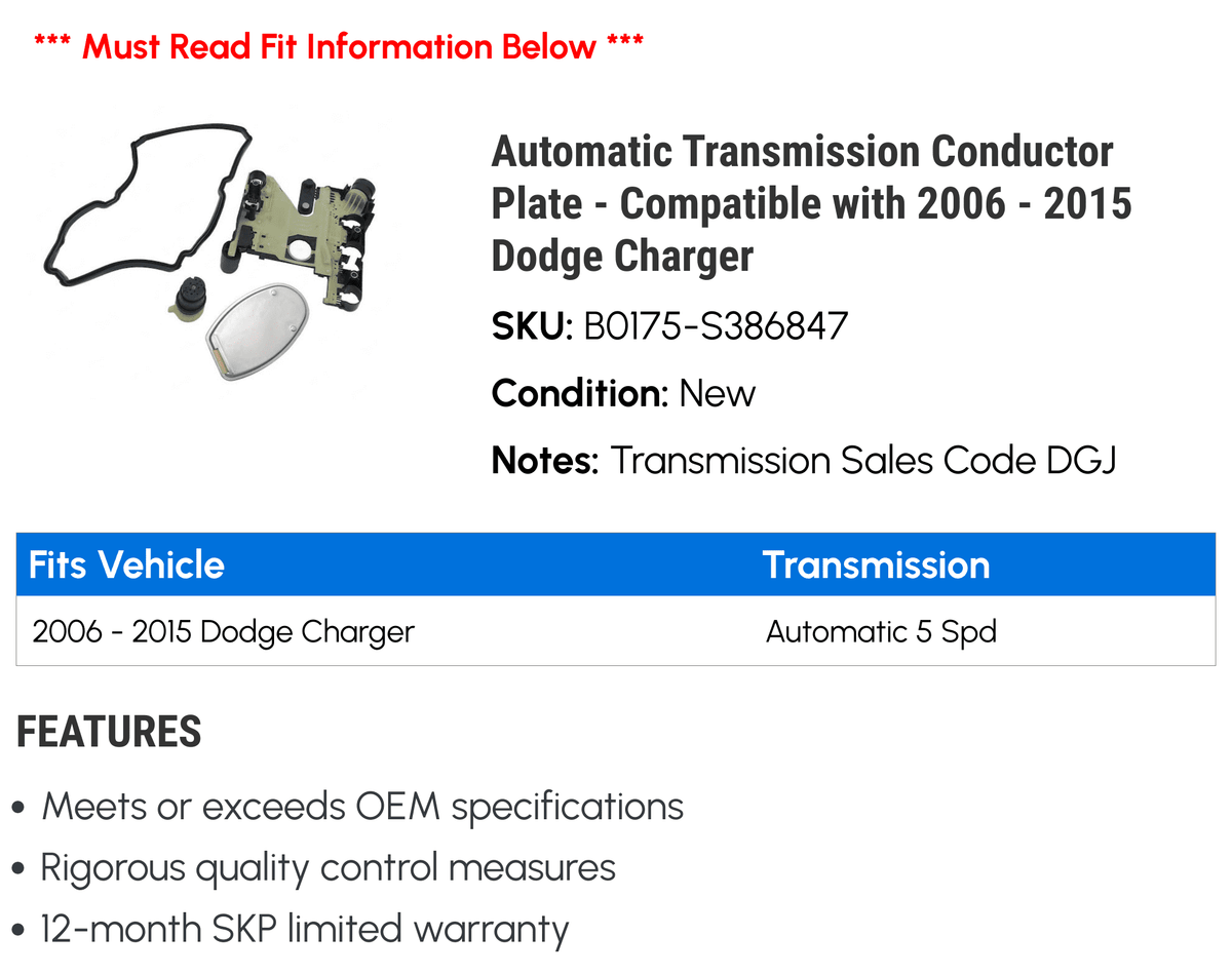 Automatic Transmission Conductor Plate O338905