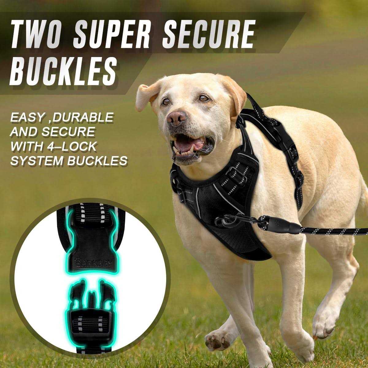 No Pull Reflective Dog Harness with Easy Control Handle I241