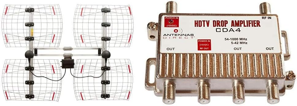 Silver Multi-directional Bowtie TV Antenna U34573