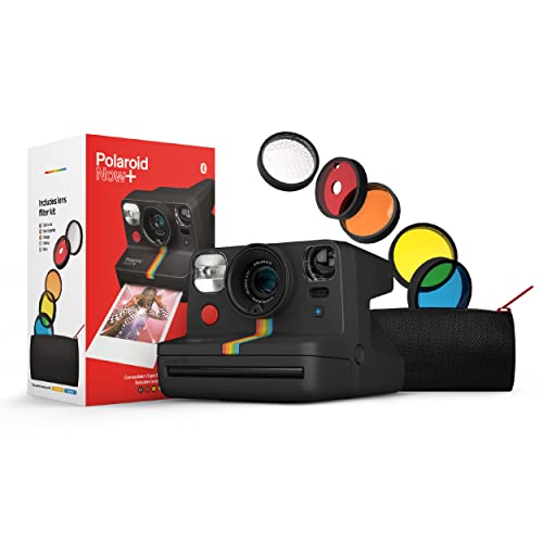 Black I-Type Instant Film Camera with Lens Filter Set Q11787