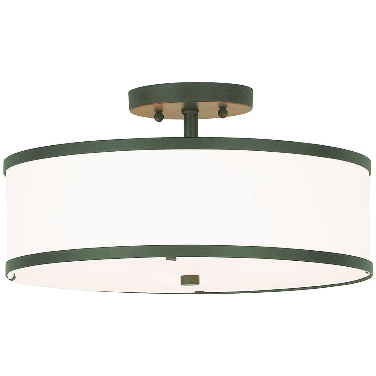 Semi Flush Mount Light, Brushed Nickel F541