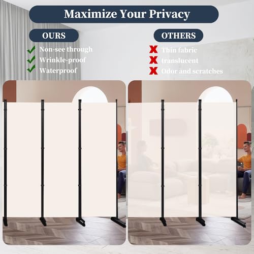 Folding Room Divider with Lockable Wheels N3688