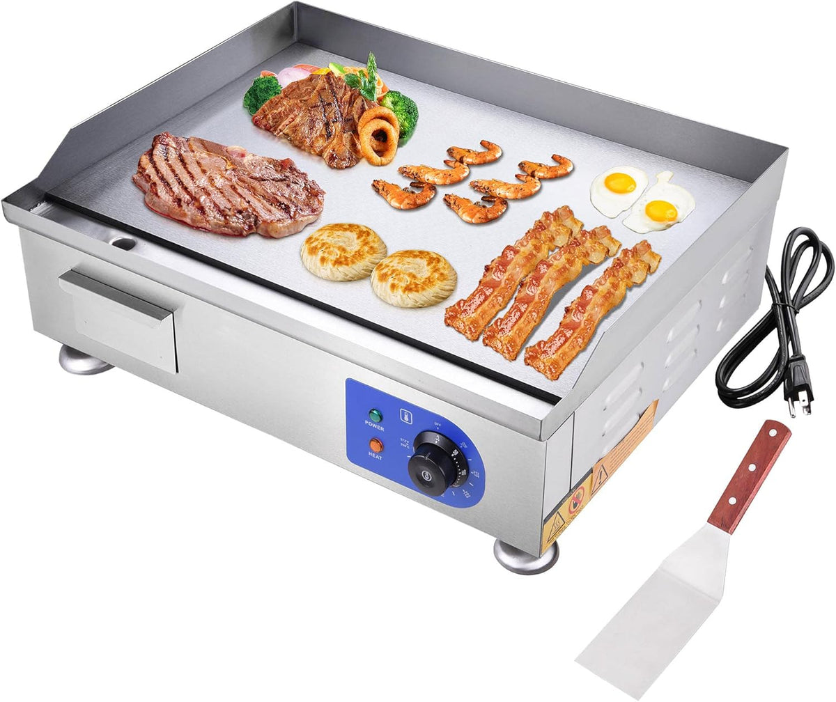 24" 2500W Electric Countertop Griddle Stainless Steel H820